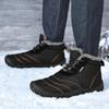 Men's Cotton Boots Warm Winter Hightop Snow Shoes Non-slip Outdoor Walking Casual Cotton Booty Size37-46