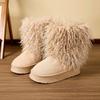 Winter Women Ankle Boots Comfortable Keep Warm Casual Snow Boots Fashion Platform Fur Sexy Shallow Mouth Midsole Boots for Women