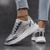 Fashion Women Shoes Bling Silver Shoes Shining Sneakers Trend Casual Breathable Sneakers