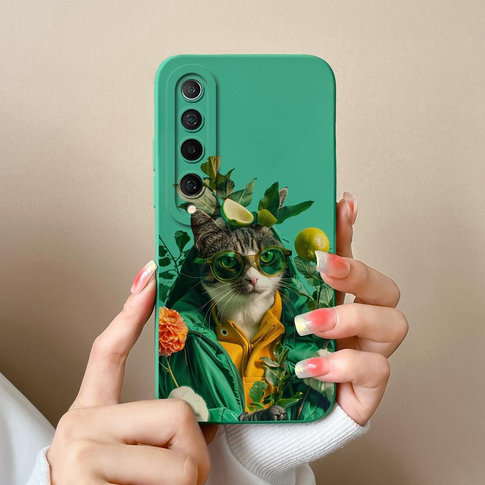 For Xiaomi Mi 10 11 Lite NE 10i 10T 11T 11X Pro Phone Case Cover Small Floral Pattern Shockproof Liquid Soft Silicone Anti Slip For Xiaomi Shell Capas