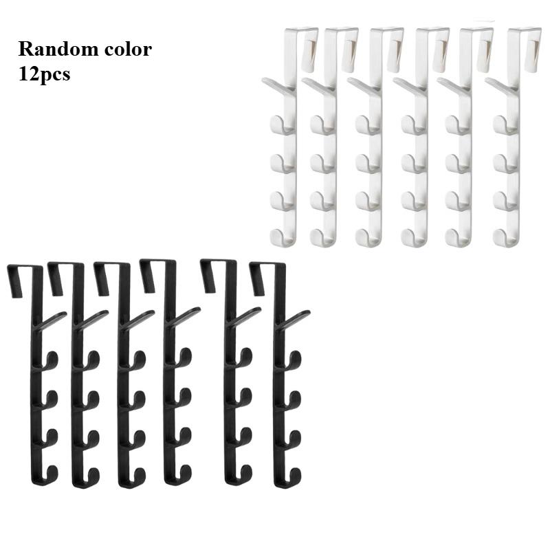 The Door Hooks, Sturdy Door Hanger, Towel Rack Towel Hooks for Bathroom, Versatile Over-the-Door Hanger Clothes & Bag Organizer