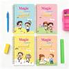 4Pcs Writing Exercise Book for Children Ages 45726 Handwriting Workbook Kit with Letters Numbers Math Paintings Groove Practice