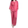 Yes Family Tencel Summer Open Size Red Women's 100% Double-Layered Pajamas, 3/4 Sleeves, Sleepwear, Front, Roomwear, L,