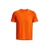 Solid Color Crew Neck Sports Short Sleeve T-Shirt With Print Men Tops Team-Orange 1376518-800