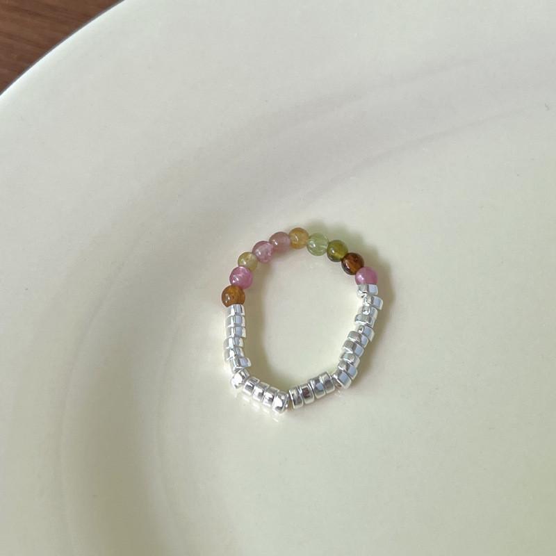 And Elegant Stylish Pearl Enamel Ring For Women In Unique Design With Adjustable Copper Band