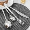 Stainless Steel Knife, Fork and Spoon Tableware Set Home Restaurant Hotel Chinese Tableware Set