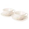 Wedgwood Festivity Ivory Pair Teacup Wedding 1054007 [Officially Imported] & Saucer, Ceramic, Gift,