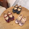 Kid Sandals for Girls Princess Shoes Fashion Solid Color Children Bow Little Girls Leather Shoes Toddler Girls Shoes