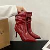 High Heels Women's Ankle Boots Sexy Pointed Toe Shoes Winter Designer High Heels  New Style Hot Selling Fashion New Trend