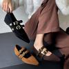 Binli 25 Autumn Retro Pointed Toe Low-Cut Mary Jane Shoes - Women's French Evening Style, European and American Fashion.