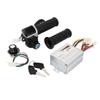 24V 500W Electric Bike Controller Throttle Grip with Square Screen Speed Control Knob Switch for DIY Conversion
