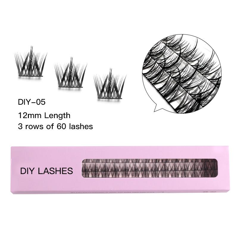 Lazy Trilogy False Eyelashes Diy Fairy Hair Self-Grafting Segmented Eyelashes Fishtail Natural Eyelashes