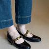 French One-word Buckle Mary Jane Shoes Women's 2025 Autumn Light Mouth Low Heel Versatile Temperament Retro Round Head Outer Wear Single Shoes