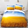 Gold Wheat Field Duvet Cover Natural Scenery Print Bedding Set Microfiber Twin Queen King Comforter Cover For Kids Adults Decor