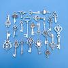 20-Key Antique Silver Metal Pendant for DIY Jewelry, Necklaces, and Mobile Accessories