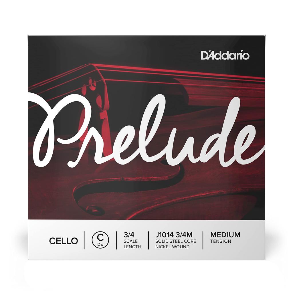 Cello Rose String Prelude J1014 Medium Tension D'Addario C-String 3/4M []