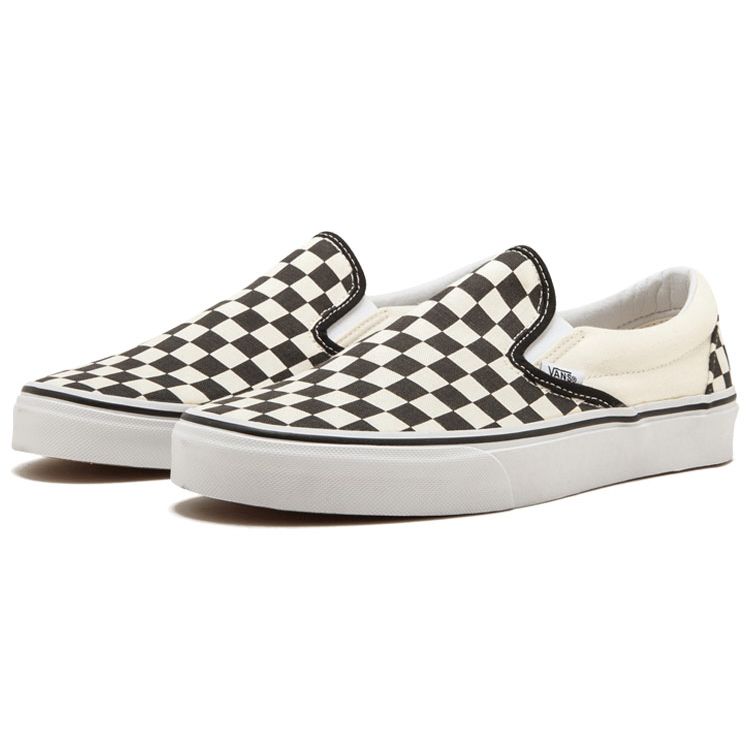 Vans Classic Slip-On Classic Checkerboard Low-Top Skate Shoes Unisex Sneakers Black White VN-0EYEBWW