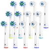 Trustnice Braun Compatible Electric Toothbrush Replacement Brush 2 Types of Brush Soft Premium Brush Heads for Plaque for Home Use Oral-B Set,