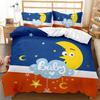 Astronaut Duvet Cover Set, Space Bedding Set for Kids Boys, Sky Galaxy Themed Comforter Cover, Queen/King/Twin Size Quilt Cover