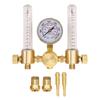 Argon Regulator Flowmeter Double Output 0 60CFH 0 4500PSI CGA580 Inlet Argon Flowmeter Gas Regulator for TIG MIG Welding
