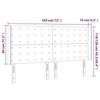 VidaXL LED Headboard Bedroom Furniture Double Bed Accessory Head of Bed Frame Interior Pink 3124547