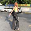 Women's 2024 Korean Retro High-Waist Wide-Leg Floor-Length Jeans