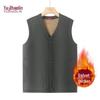 YUZHAOLIN Men's Fleece Lined Thermal Cardigan Vest