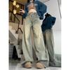 Wide Leg Denim Pants Women Vintage Streetwear Baggy Y2K Jeans Woman High Waist Full Length Straight Trousers