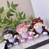 Cuddly Lucifer Cartoon Cat Plush Keychain Fun Gray Pink Brown Bag Pendant Charm