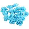 Artificial Mini Sky Blue Rose Flower for Decoration, Home Decor and Craft Faux Flowers (Size: 3cm, Pack of 100)