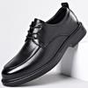 Fashion Dress Shoes Man Lace Up Official Social Shoe Men Spring Autumn Business Gentleman Black Office Legitimate Leather Casual Shoes