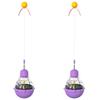 Cat Toy Flashing Ball Transparent Bulb Shape Tumbler Toy Turntable Bucency Teaser Ball Kitten Training Function Pet Supplies