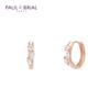 Paul Brial [Silver] Pyse0108 Leaf One-Touch Earrings