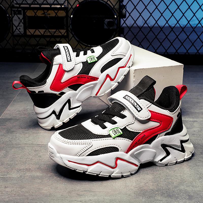 Zhongda Children's Dad Shoes Casual Outdoor Sports Mesh Blue Sneakers 2025 Spring and Summer Boys Mesh Shoes Breathable Double Mesh