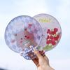 Cute Folding Group Fan Portable Folding Fan Girl Heart Student Mini Round Fan Summer Portable Cartoon Round Fan