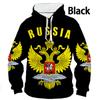 Russia Flag Hoodie Golden Russian Two-headed Eagle Emblem Hooded Pullovers 3D Print CCCP RUS New In Hoodies & Sweatshirts Hoody