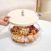 Sealed Candy Box Living Room Moisture-proof Dried Fruit Plate High-value Nut Peanut Melon Seeds Divided Into Lattice and Cover Snacks