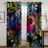 Последняя продукция Ослепительная бабочка цифровая печать занавески гостиная спальня 90г полиэстеровое волокно ткань для штор две панели