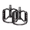 Corki Cycles Bicycle Pedals Extra Large Flat Mountain Bike Aluminum Alloy MTB Wide Platform Pedals Black Pedals, Pedals, 4" - 9/16" -