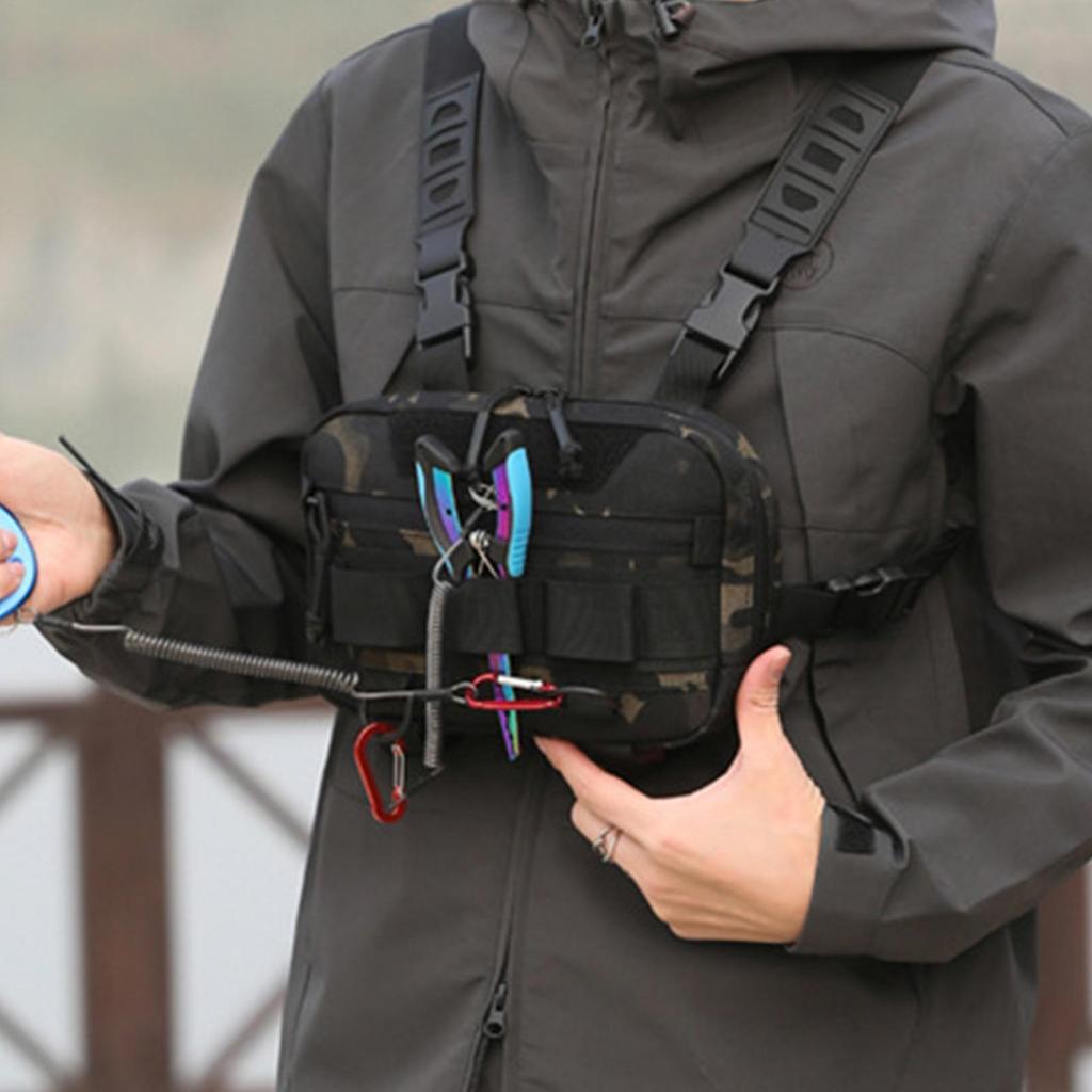 20L Fishing Chest Bag Oxford Cloth Front Rig Pouch Tacticals Bags Fishing Tool Storage Vest Backpack For Hunting Camping Pack