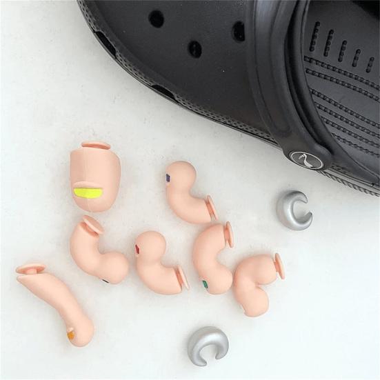 1 Set Toe Charms Funny Simulation Foot Thumb Shoe Charms Decoration Accessories for Kids Adults