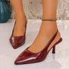 New In 2025 Pumps Footwear Elegant Women Heeled Shoes Buckle Strap Female Pointed Toe Slingbacks Ladies High Heels Shoes
