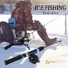 Ice Fishing Reel and Ice Fishing Rod Combo Carbon Fiber Fishing Rod Tools Portable for Ice Fishing