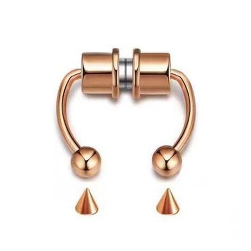Fake Piercing Nose Ring Alloy Nose Piercing Hoop Septum Rings For Women Jewelry Gifts Fashion Magnetic Fake Piercing