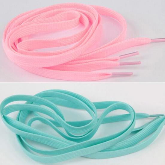 Fashionable 1 Pair Sport Shoes Lace Polyester Neon Color Luminous Fluorescent Shoelaces
