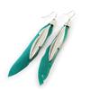 [N4669] - Silver Turquoise 'Navajos' Earrings