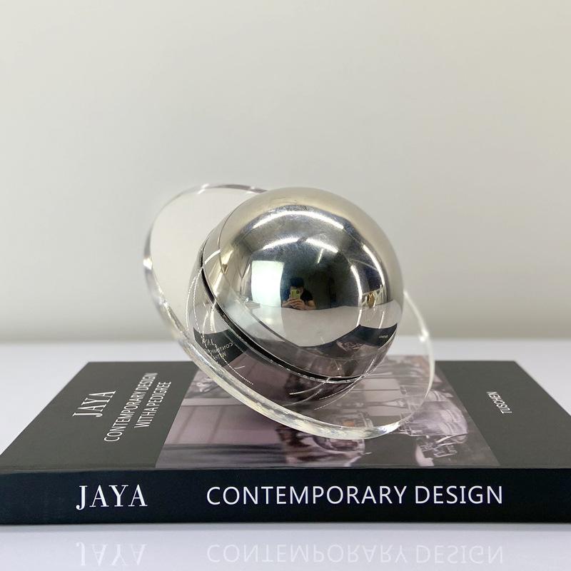 Simple Modern Silver Gold Crystal Decorative Ball Ornaments Creative Paper Weight Study Room Model Room Desktop Decoration