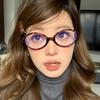 Y2K Retro Oval Frame Anti-Blue Light Glasses Sweet Cool Girls Black Leopard Glasses Vintage Simple Women Plain Glasses Eyewear