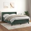 3131198 vidaXL Divan Bed and Mattress Dark Green 140x190cm Velvet