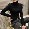 Black Turtleneck Modal Foreign Style Top Bottoming Shirt Women's Spring and Autumn Thin Stacked Collar with Long-sleeved Slim-fit T-shirt